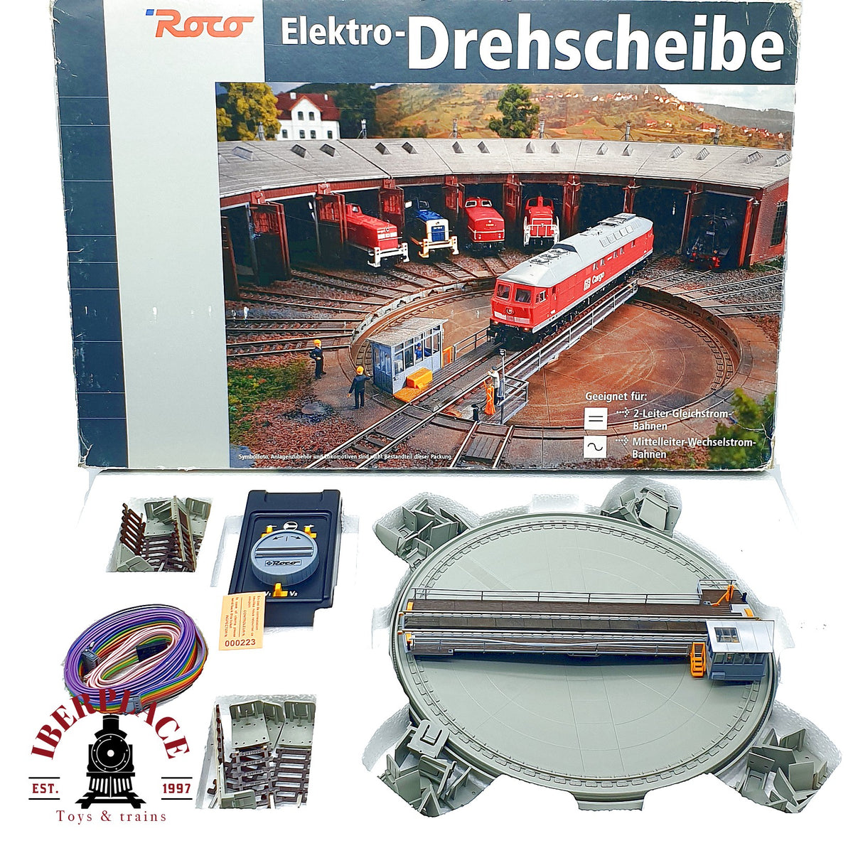 ♻️✨ Roco 42615 plataforma giratoria electrica Elektro Drehscheibe Escala H0 1:87
