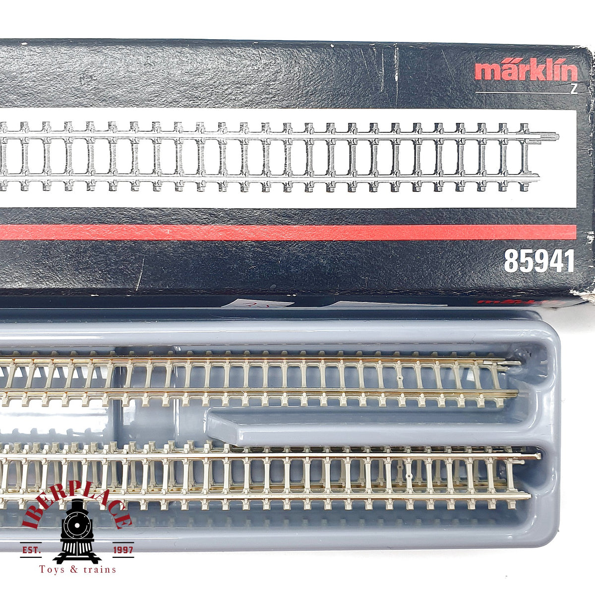 ♻️ Märklin 85941 3x Via Flexible 660mm Mini club - 🟢 GRADE A Escala Z 1:220