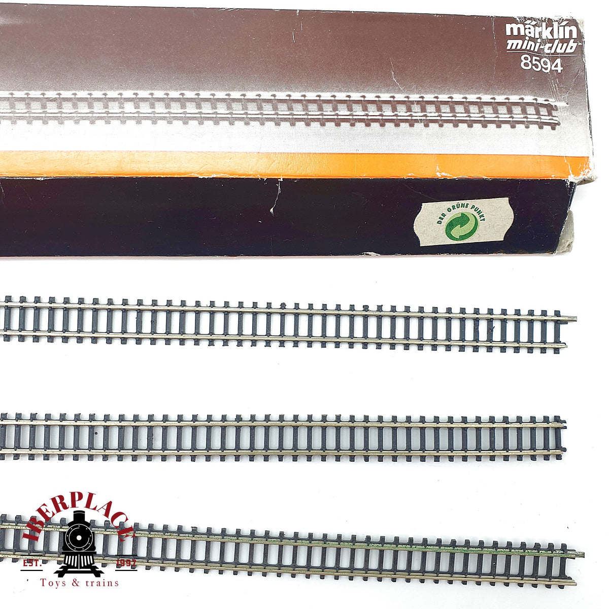 ♻️ Märklin 8594 3x Via Flexible 660mm Mini club - 🔴 GRADE C Escala Z 1:220