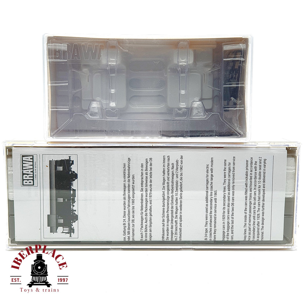 ♻️ BRAWA 2x Cajas Vacias Metacrilato OVP Leerverpackung 49790 y 45803 Escala H0 1:87