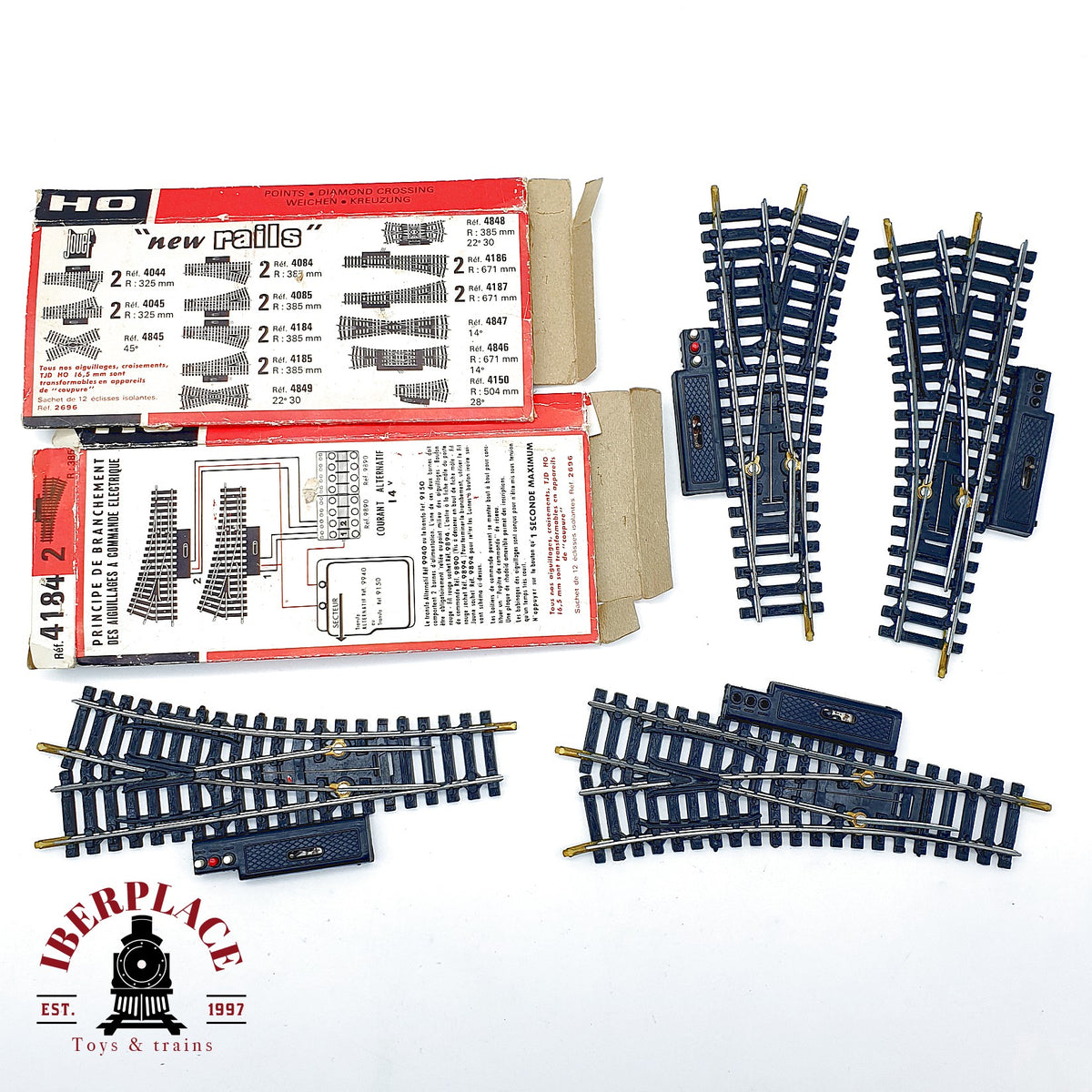 ♻️ Jouef 4184 4185 Lote 4 desvios electricos - 🟡 GRADE B Escala H0 1:87