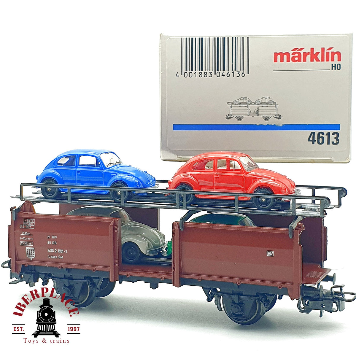 ♻️✨ Märklin 4613 Vagon portacoches Autotransportwagen VW Escarabajo DB AC Escala H0 1:87