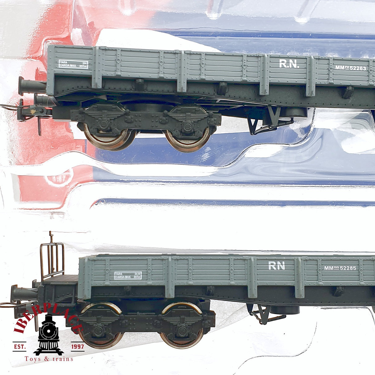 🆕 Mabar - 81402 Set 3 vagones borde bajo serie MM RENFE Nuevo en caja H0 escala 1:87