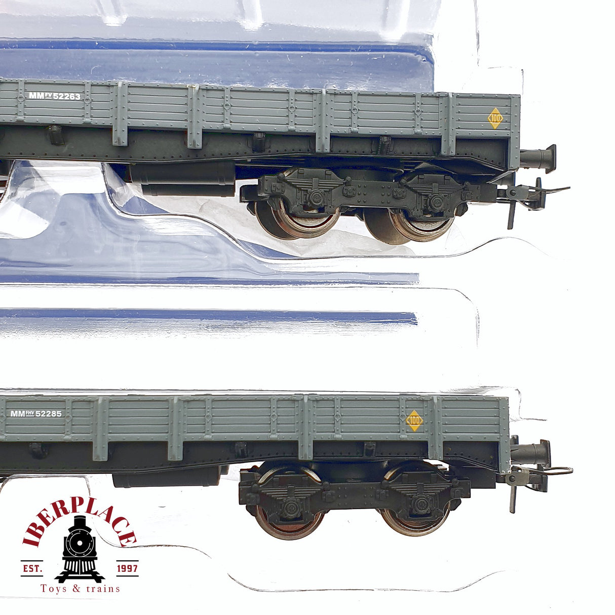 🆕 Mabar - 81402 Set 3 vagones borde bajo serie MM RENFE Nuevo en caja H0 escala 1:87