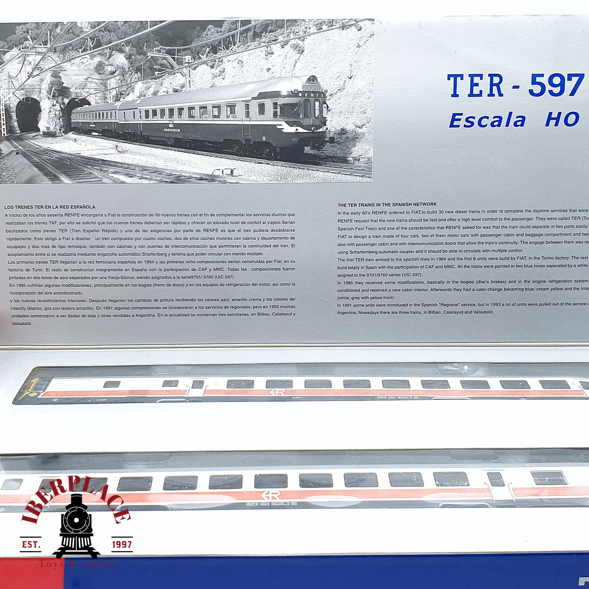 🆕 💡 Mabar - 85974 Locomotora diesel con remolque TER Regionales Modelo DC H0 escala 1:87