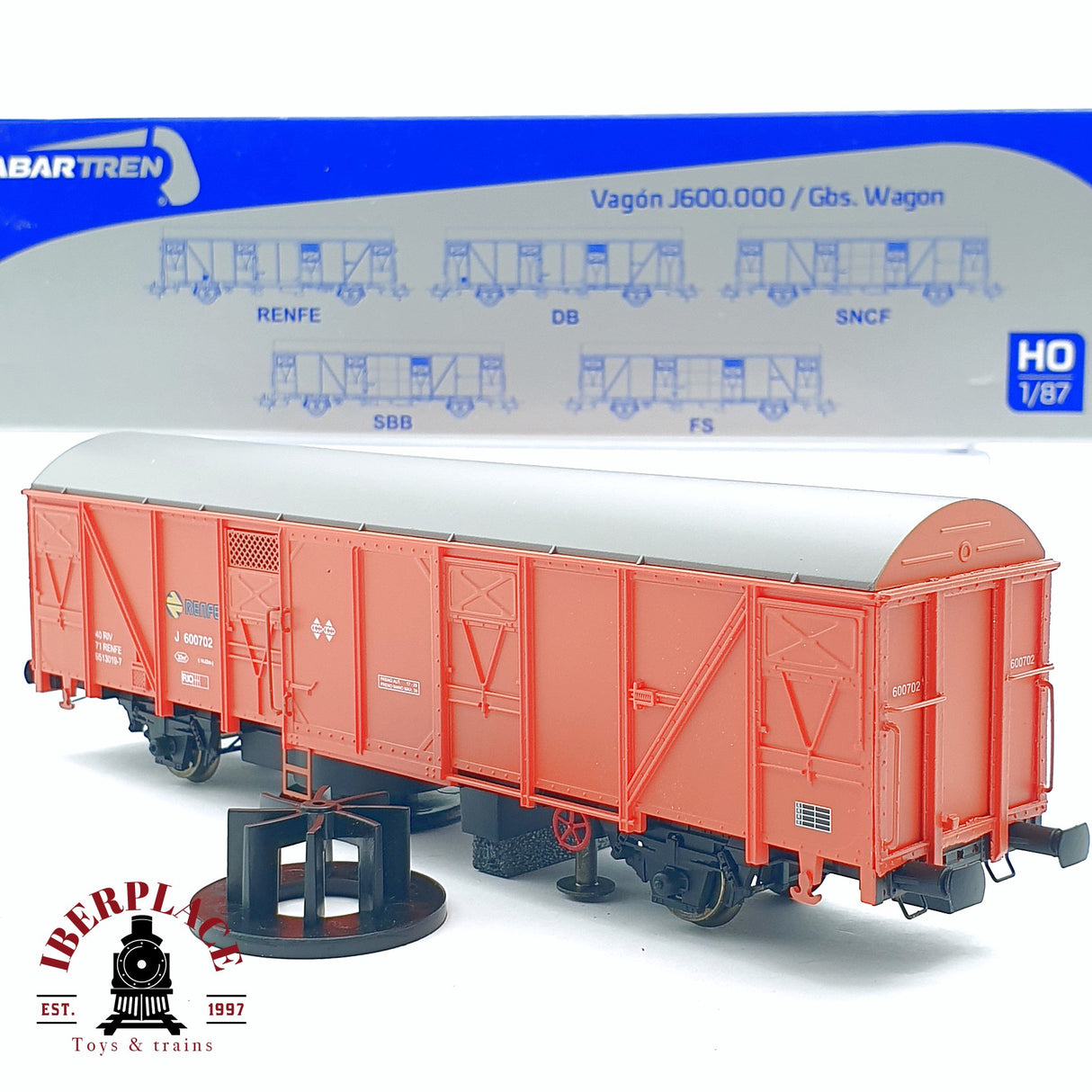 🆕 Mabar 81805 - Vagón limpiavías Aspirador + Pulidor + Esponja RENFE DC H0 escala 1:87