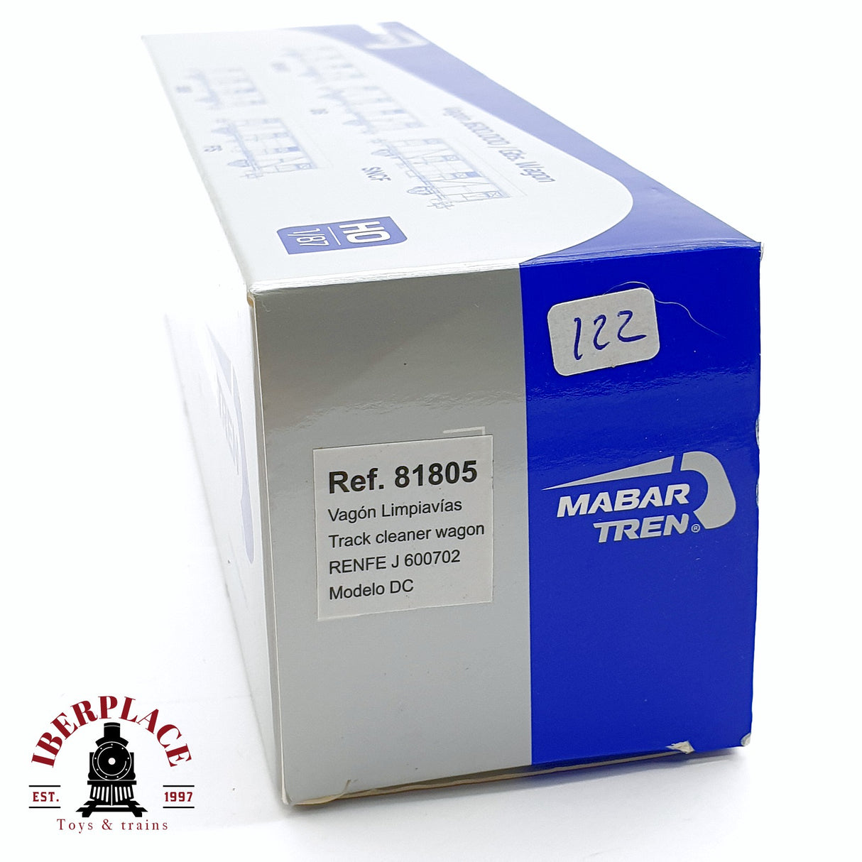 🆕 Mabar 81805 - Vagón limpiavías Aspirador + Pulidor + Esponja RENFE DC H0 escala 1:87