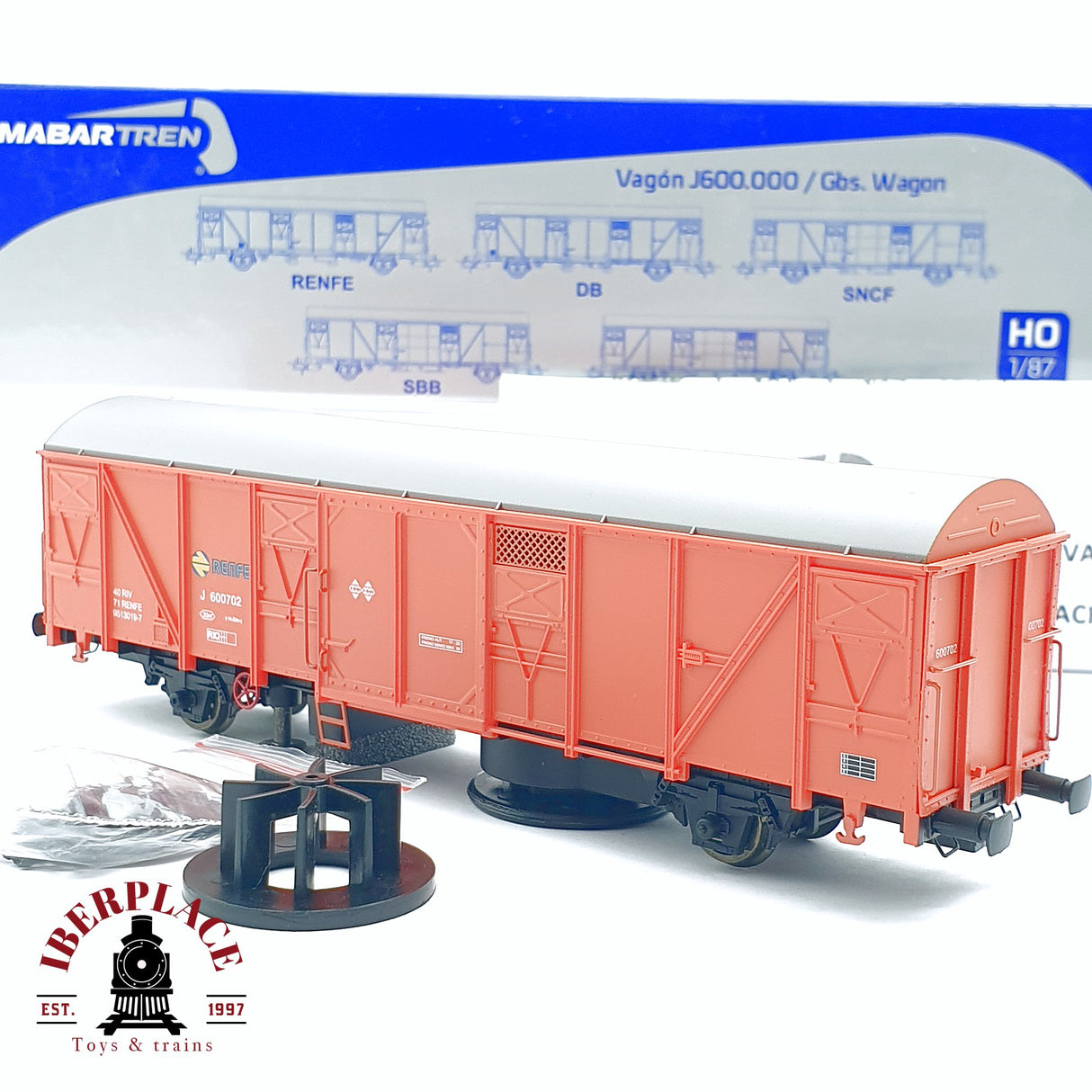 🆕 Mabar 81805 - Vagón limpiavías Aspirador + Pulidor + Esponja RENFE DC H0 escala 1:87