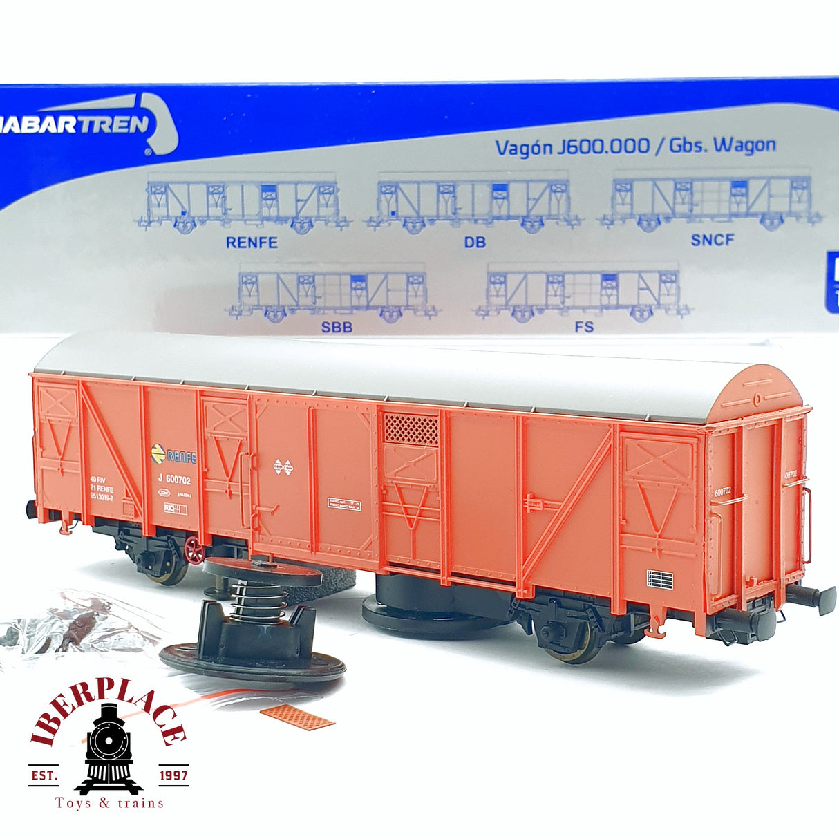 🆕 Mabar 81805 - Vagón limpiavías Aspirador + Pulidor + Esponja RENFE DC H0 escala 1:87
