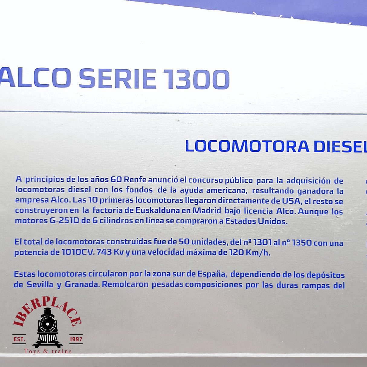 🆕 Mabar - 81315 Locomotora diesel Alco 1300 RENFE SIN PINTAR Modelo DC nueva con caja H0 escala 1:87