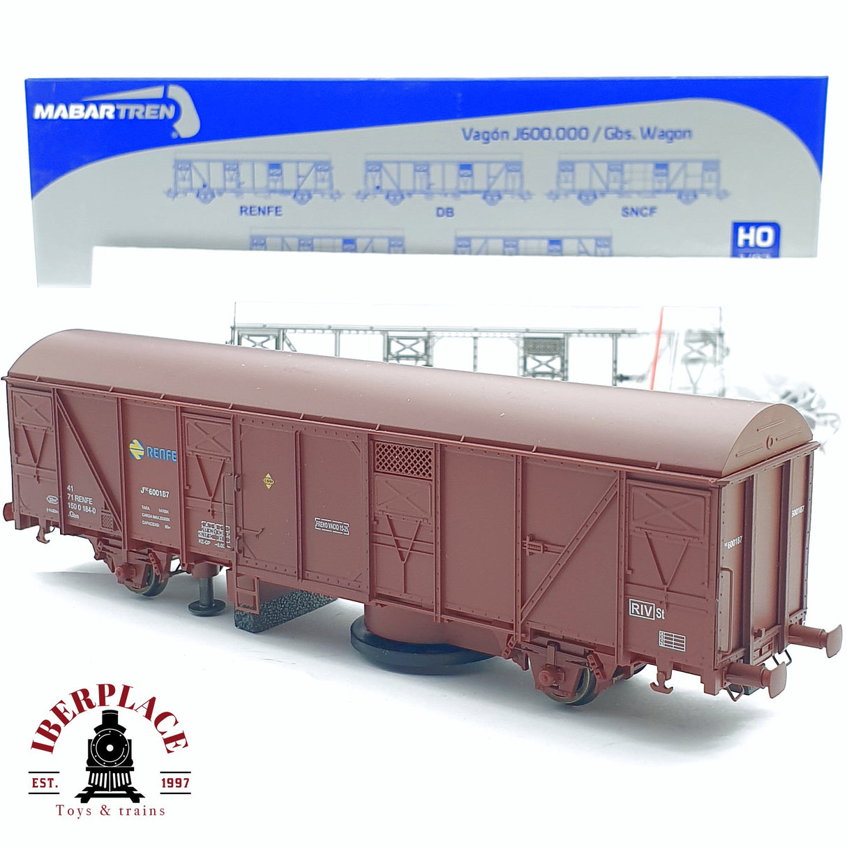 🆕 Mabar - 81800 Vagón limpiavías RENFE 600187 analógico DC Nuevo con caja H0 escala 1:87