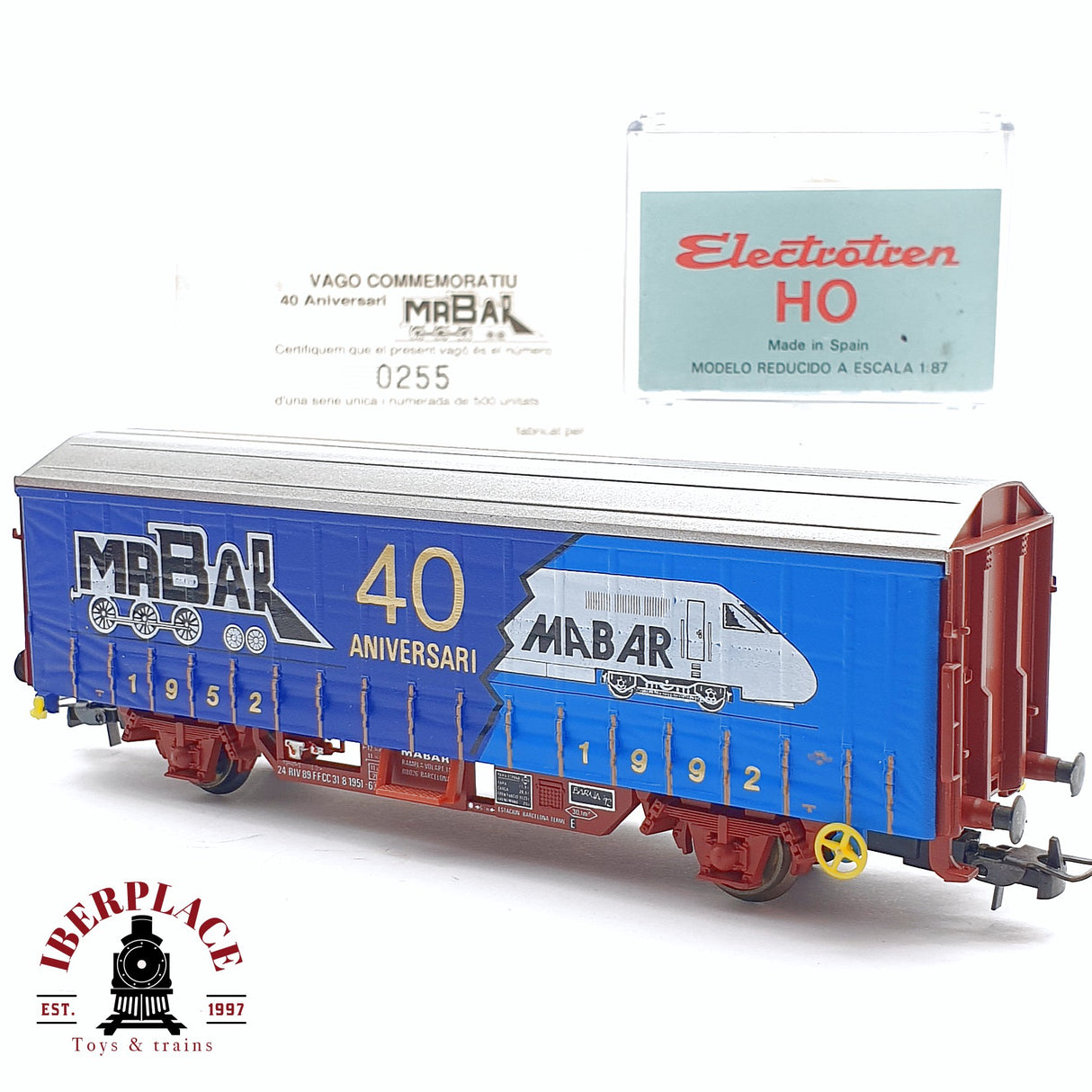 🆕 Electrotren - DC Vagón conmemorativo Mabar 40 aniversario 255 de 500 unidades H0 escala 1:87