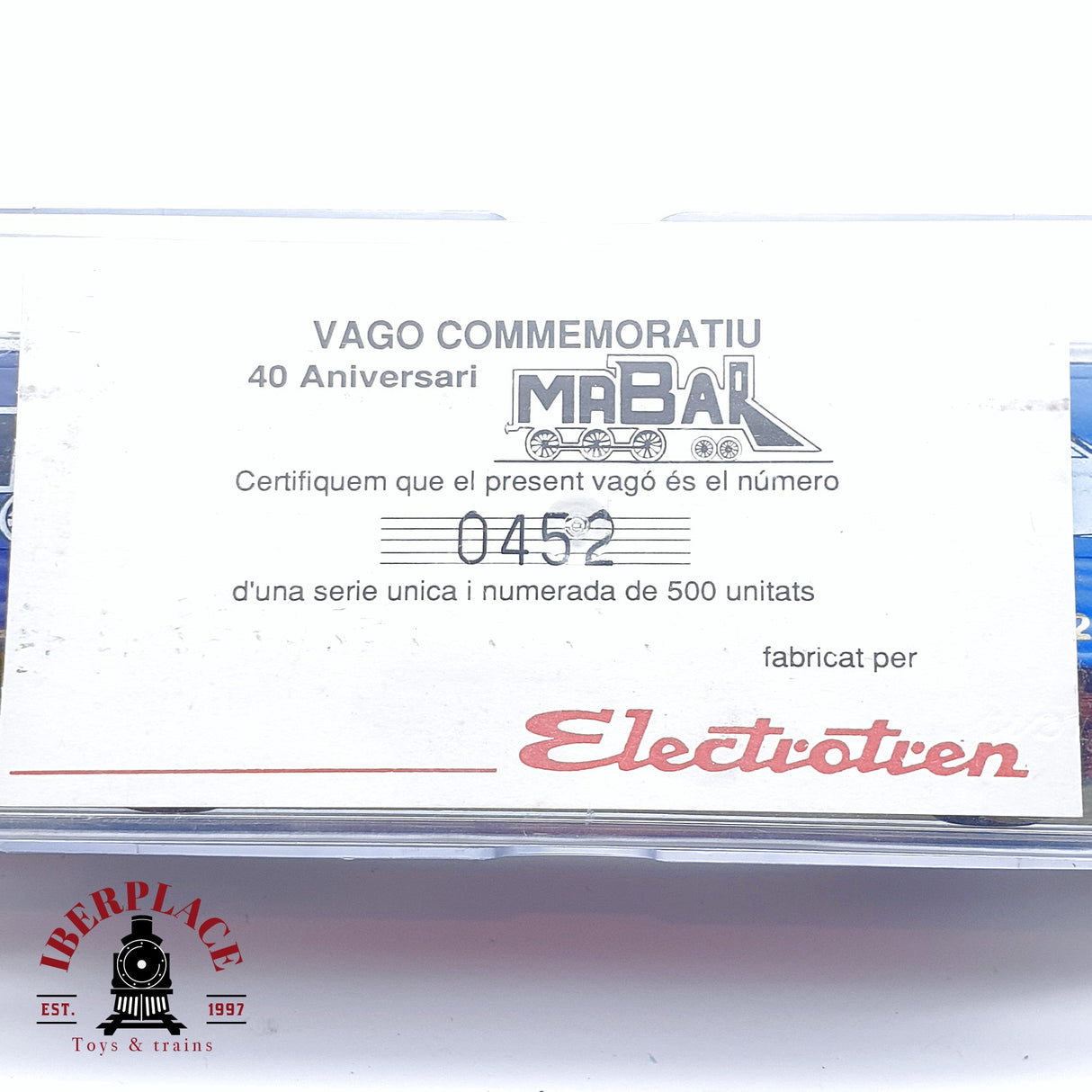 🆕 Electrotren - DC Vagón conmemorativo Mabar 40 aniversario 452 de 500 unidades H0 escala 1:87