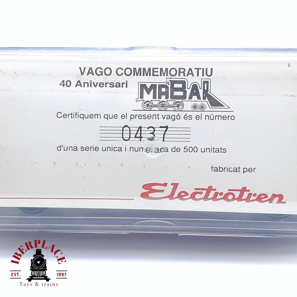 🆕 💡 Electrotren - DC Vagón conmemorativo Mabar 40 aniversario 437 de 500 unidades H0 escala 1:87