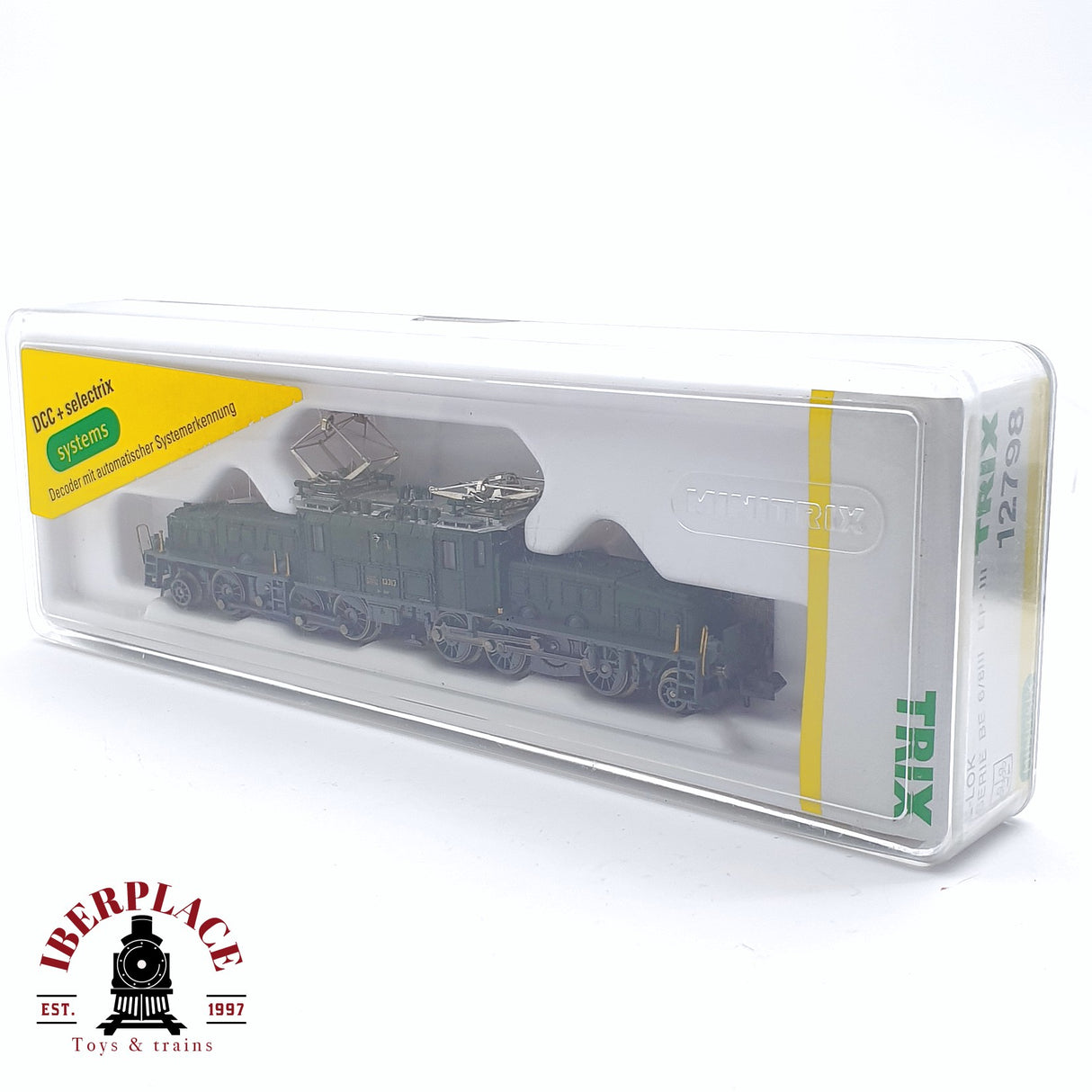 ♻️ 2da mano - Minitrix 12798 Digital Locomotora eléctrica cocodrilo 13313 Época III SBB N escala 1:160