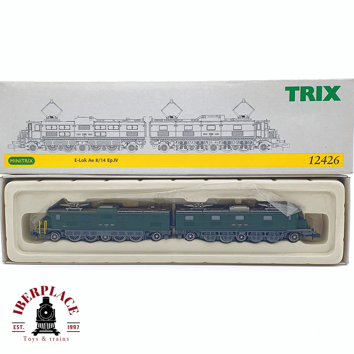 ♻️ 2da mano - Minitrix 12426 Locomotora eléctrica 11801 Clase Ae 8/14 N escala 1:160