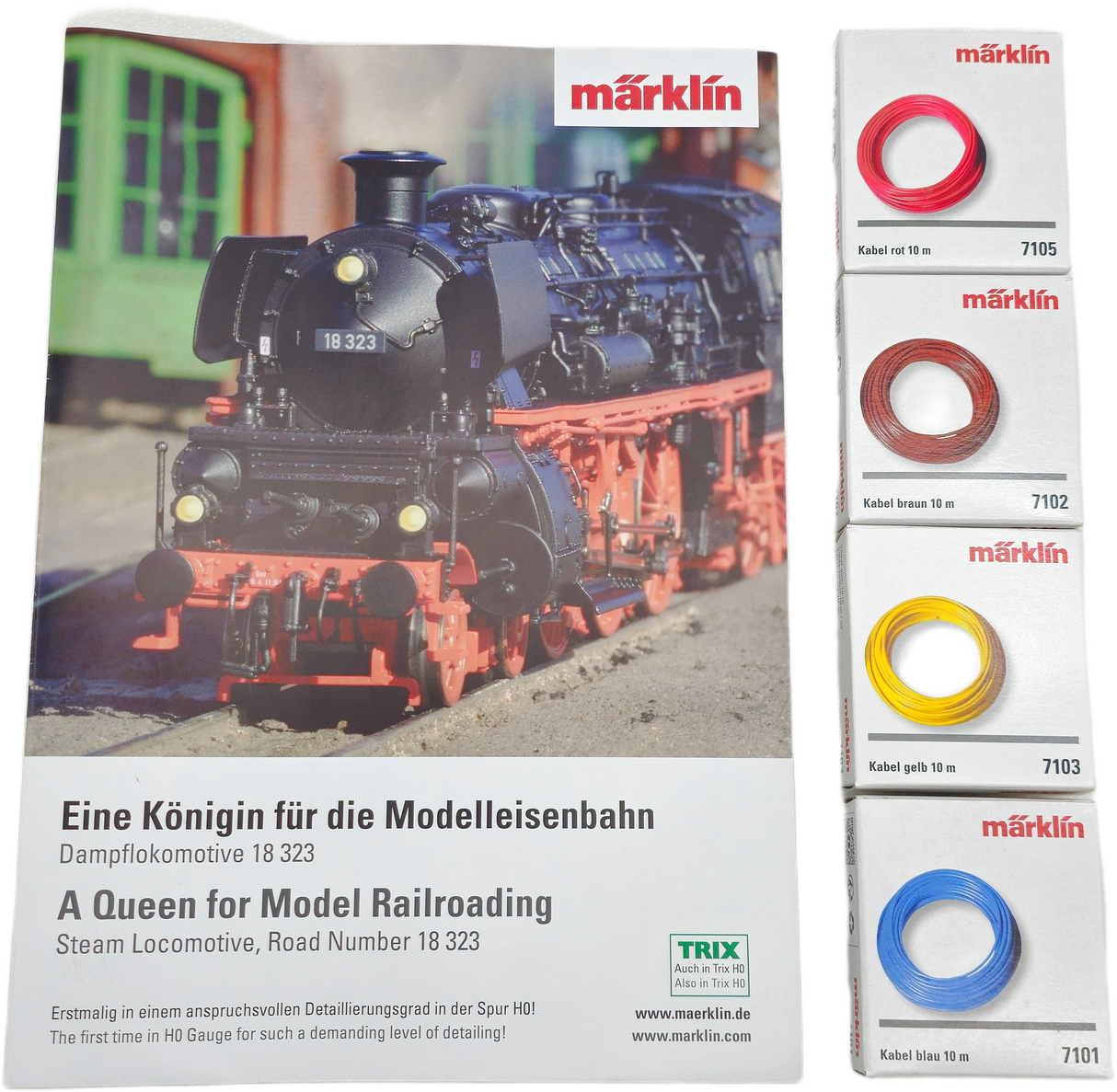 Pack de 4 Cables Märklin 10m con Póster de Colección – Ideal para Maquetas H0 y Z
