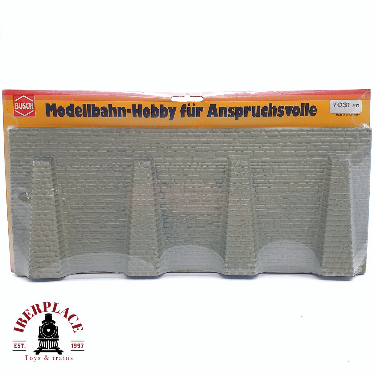 ♻️ 2da mano - Busch 7031 Muro de contención 33.5x14cm H0 escala 1:87