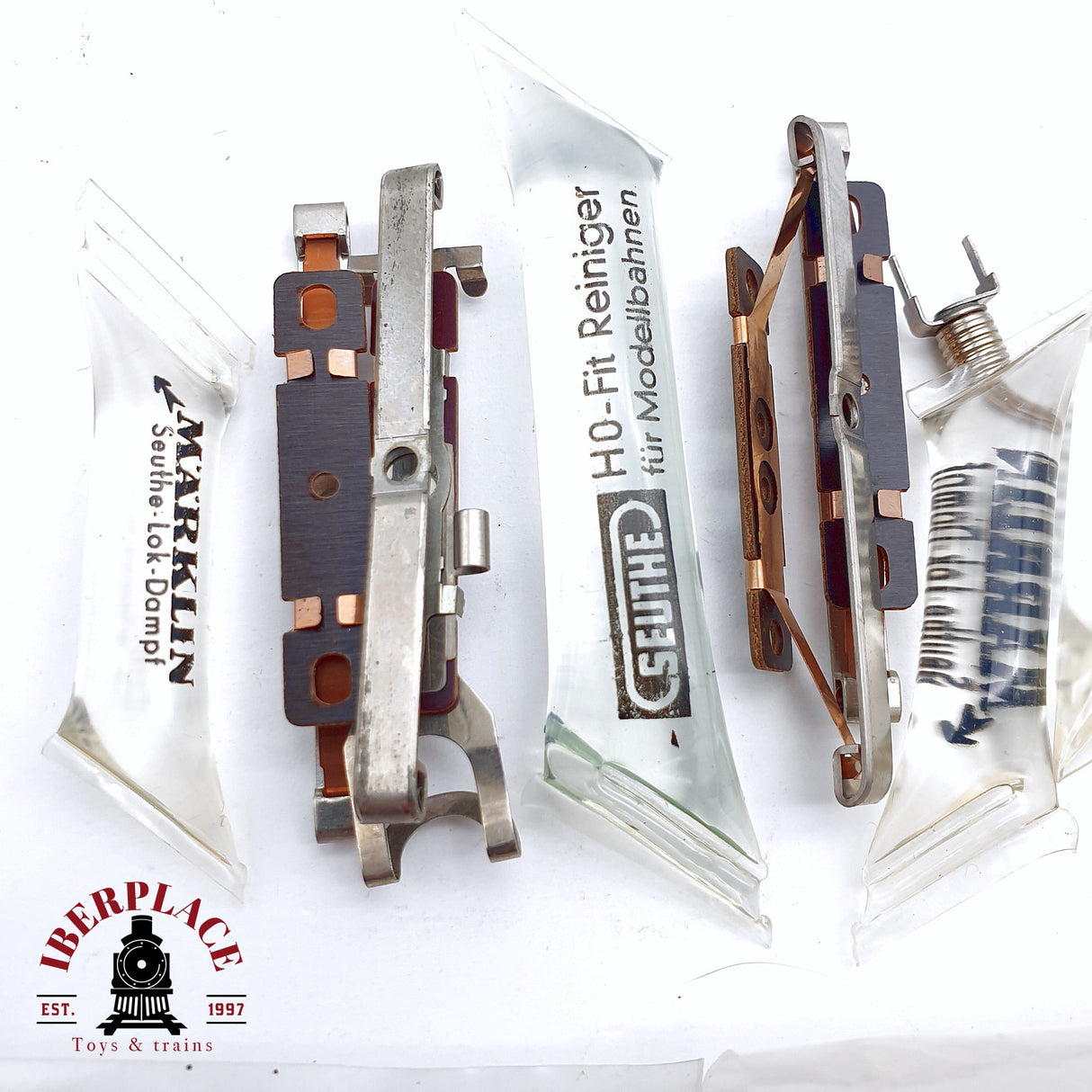 ♻️ 2da mano - Märklin 70007194 7299 lote patines para vagones, clavos, liquido para humo locomotoras H0 escala 1:87