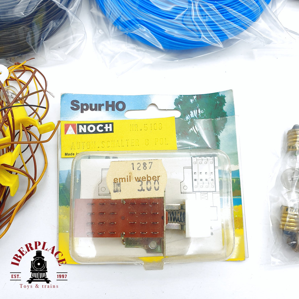 ♻️ 2da mano - Brawa Faller Noch bombillas, cables figuras H0 escala 1:87