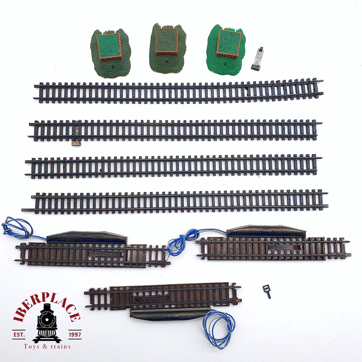 ♻️ 2da mano - 10x Arnold Rapido 0101 vías rectas, tope de vías, vías de desenganche N escala 1:160