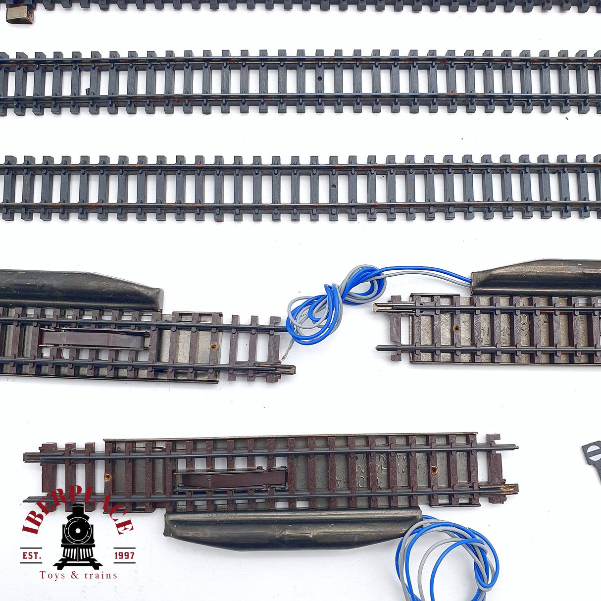 ♻️ 2da mano - 10x Arnold Rapido 0101 vías rectas, tope de vías, vías de desenganche N escala 1:160