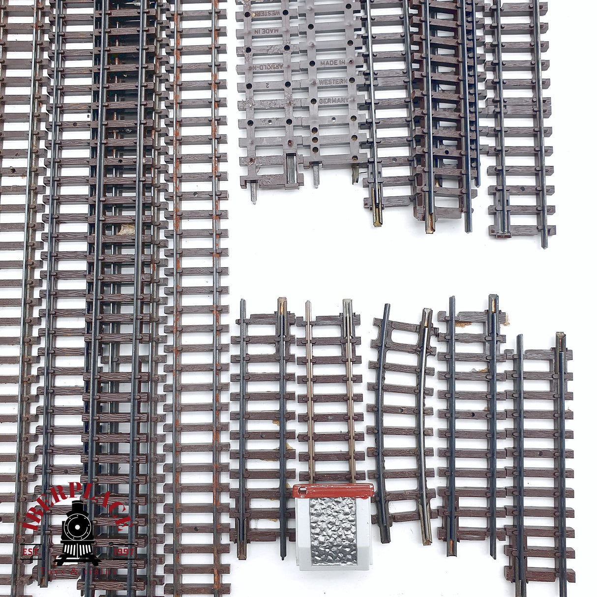 ♻️ 2da mano - 24x Arnold 1930 1010 1121 vías rectas balasto para vías N escala 1:160