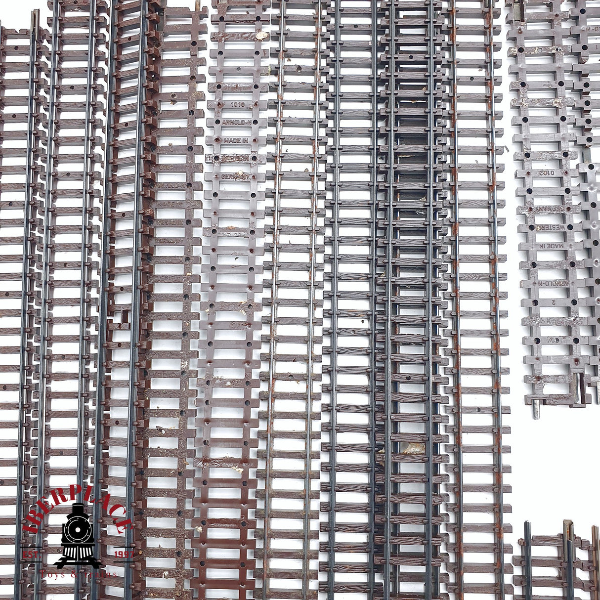 ♻️ 2da mano - 24x Arnold 1930 1010 1121 vías rectas balasto para vías N escala 1:160