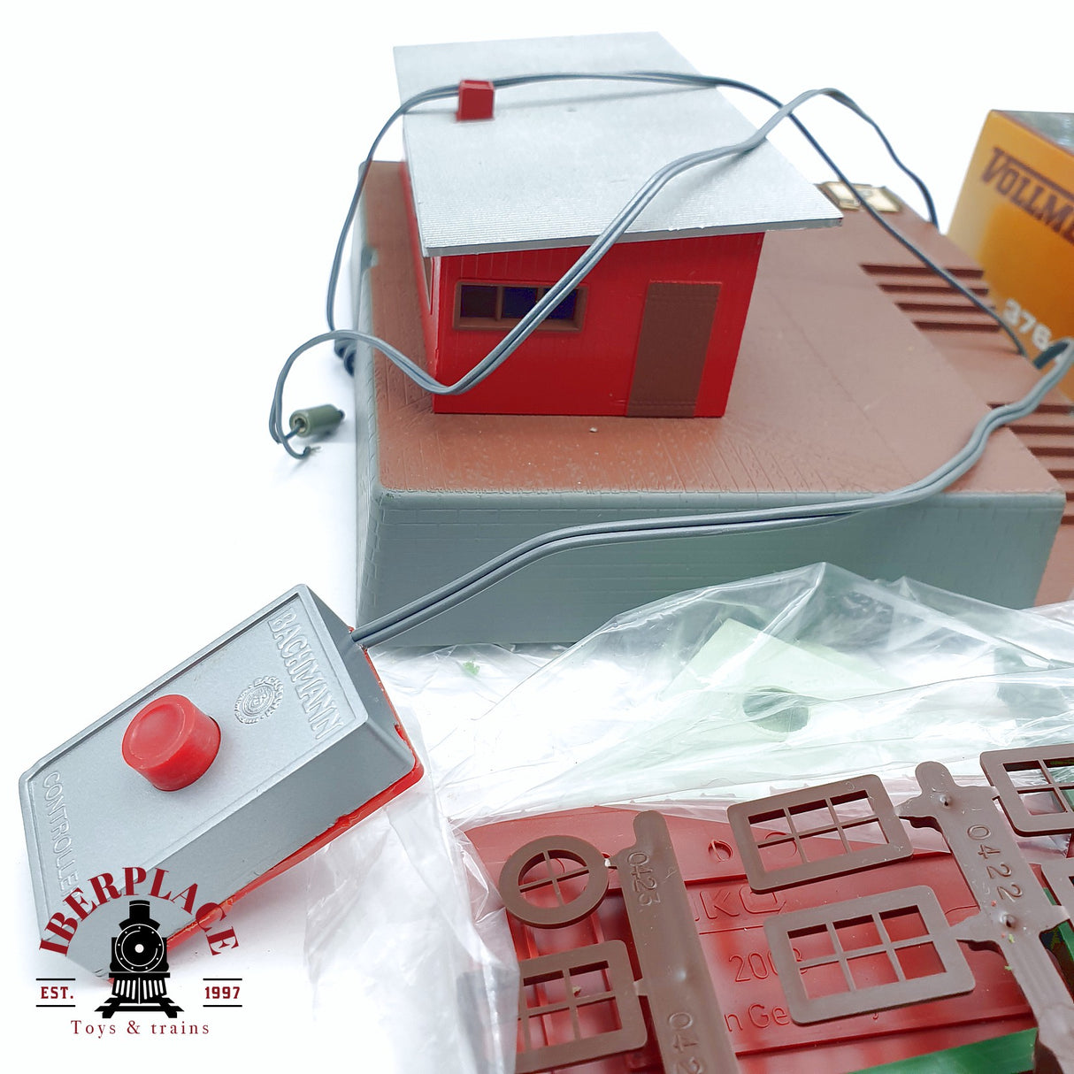 ♻️ 2da mano - Vollmer Bachmann Taxi stand Deposito shell piezas para repuesto H0 escala 1:87