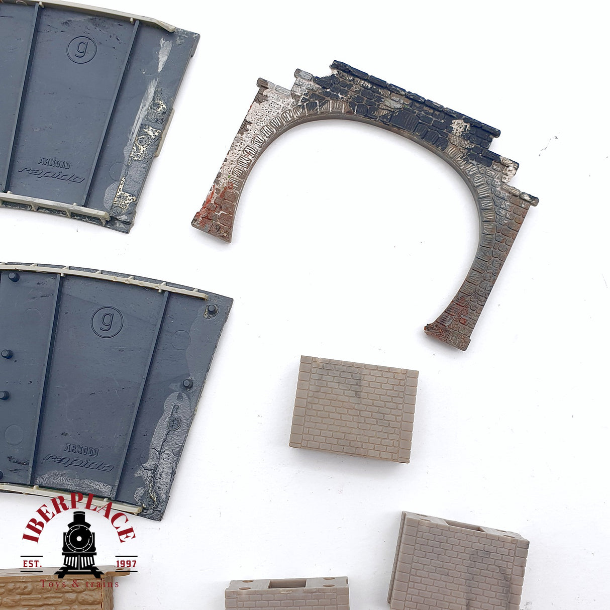 ♻️ 2da mano - Arnold Rápido pilares, rampa, portal tunel N escala 1:160