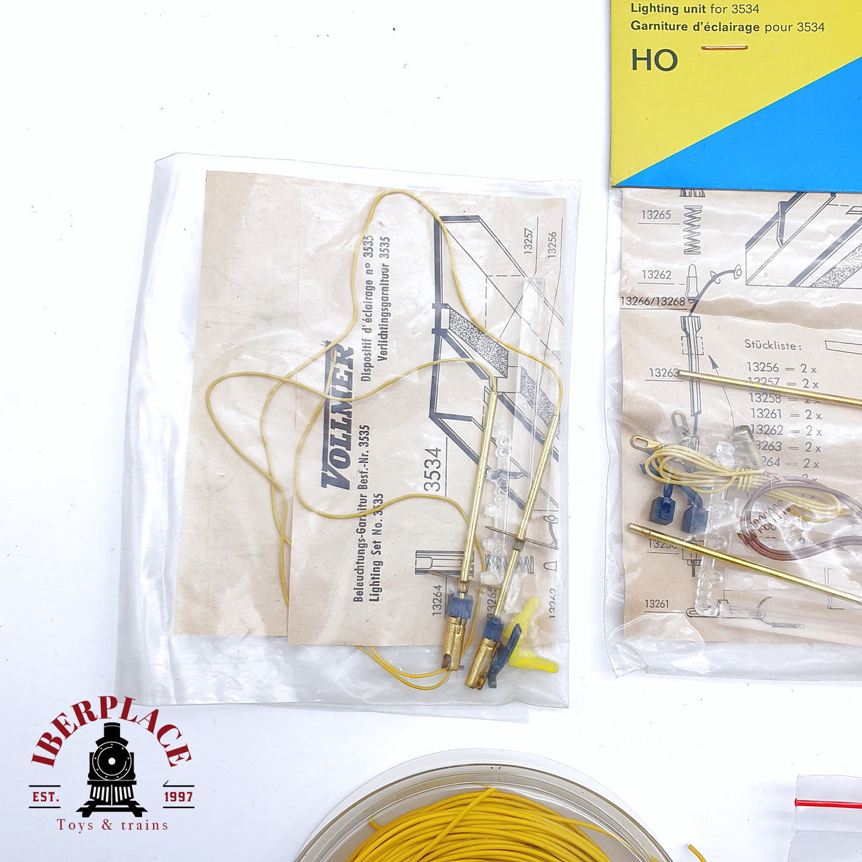 ♻️ 2da mano - Vollmer Faller Postes de luz, bombillas, cable Brawa H0 escala 1:87