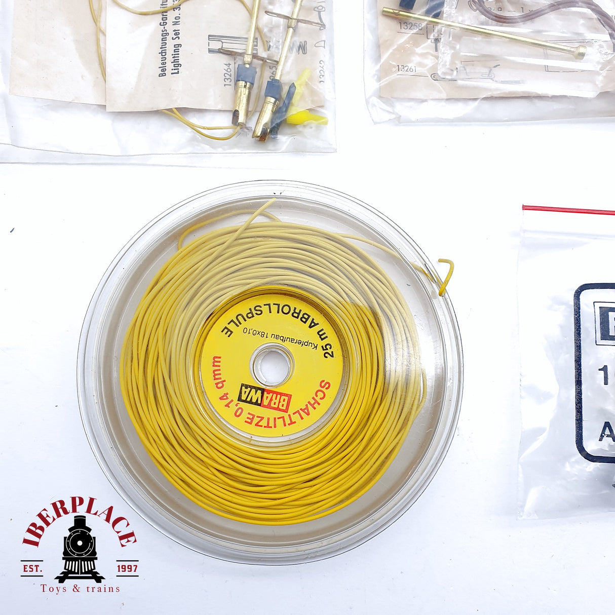 ♻️ 2da mano - Vollmer Faller Postes de luz, bombillas, cable Brawa H0 escala 1:87