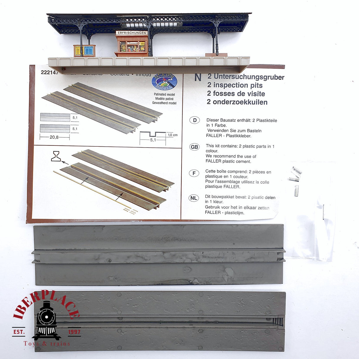 ♻️ 2da mano - Faller Anden plataforma de estación, pozos de inspección N 1:160