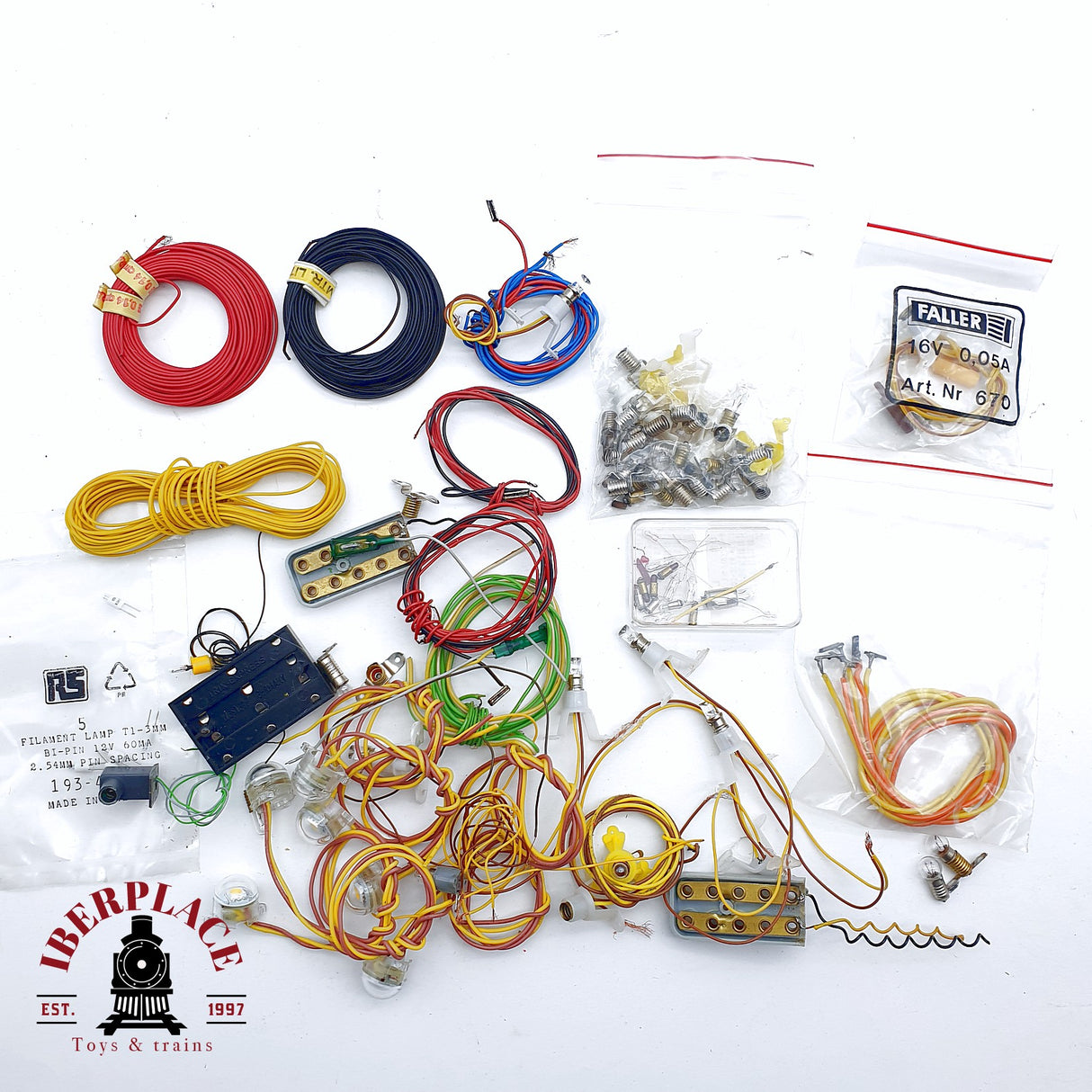 ♻️ 2da mano - Brawa Faller bombillas, cables panel de distribución H0 escala 1:87