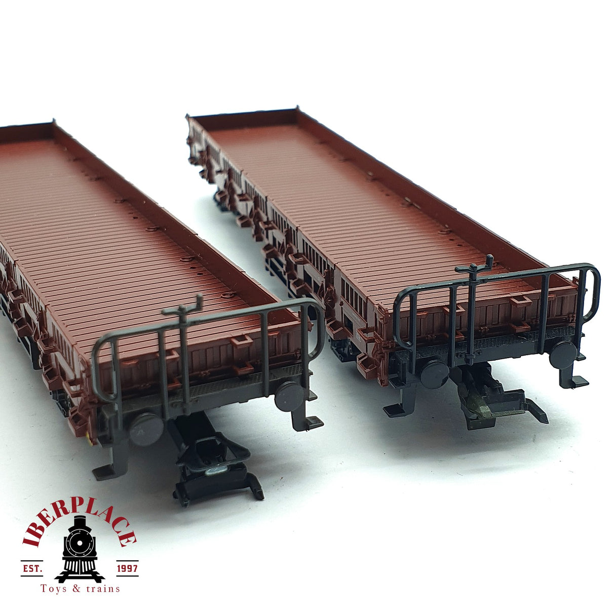 ♻️ 2da mano - Märklin 2x 4694 vagones telero DB H0 escala 1:87 EH010