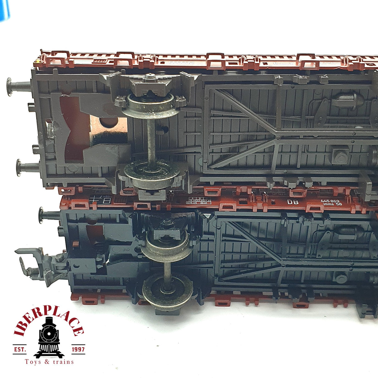 ♻️ 2da mano - Märklin 2x 4694 vagones telero DB H0 escala 1:87 EH010