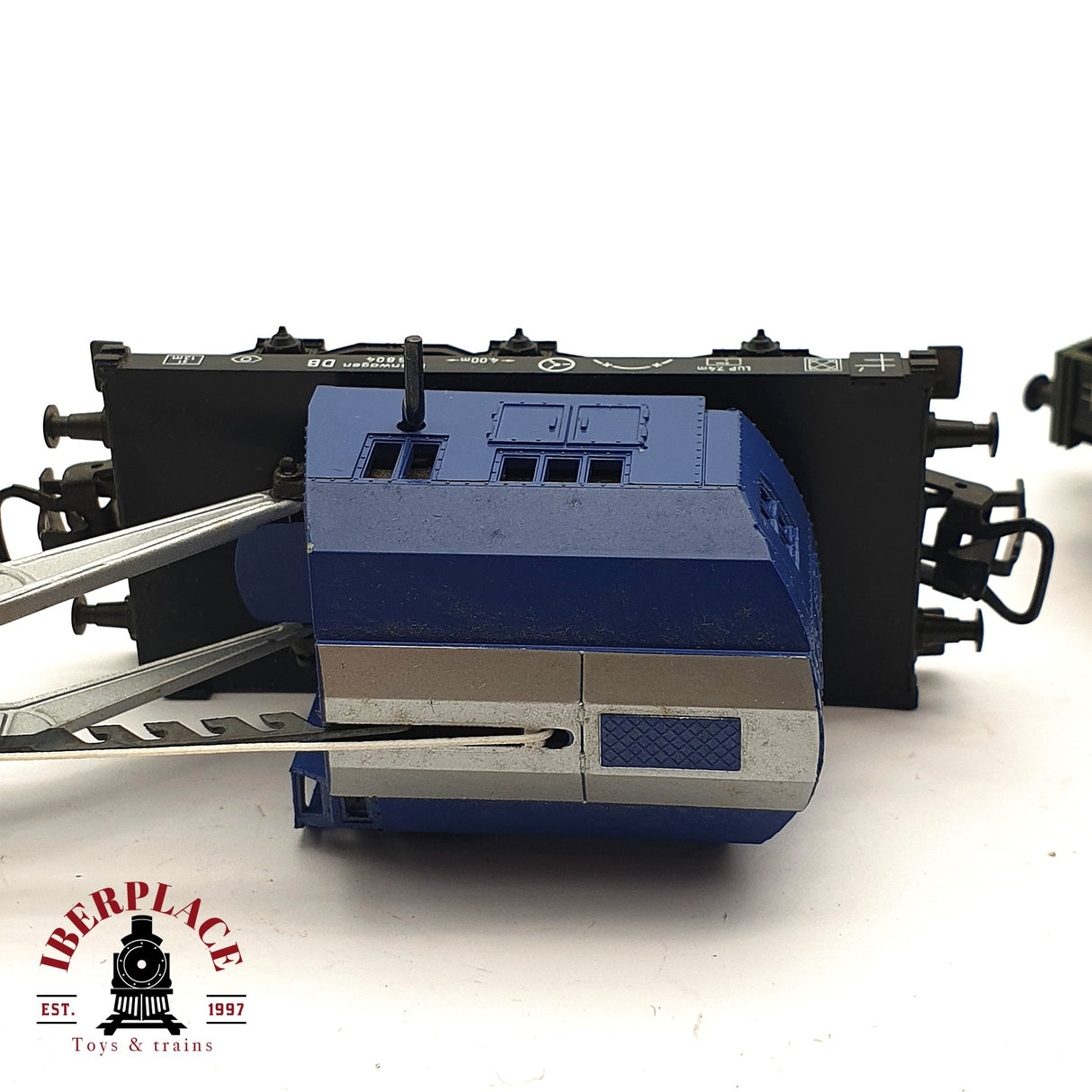 ♻️ 2da mano - Märklin 2x vagón grúa 6804 y vagón de borde bajo H0 escala 1:87 EH010