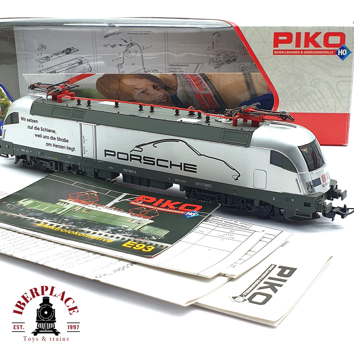 ♻️ 2da mano - AC PIKO 57292 Locomotora BR 182 Porsche DB H0 escala 1:87 EH010