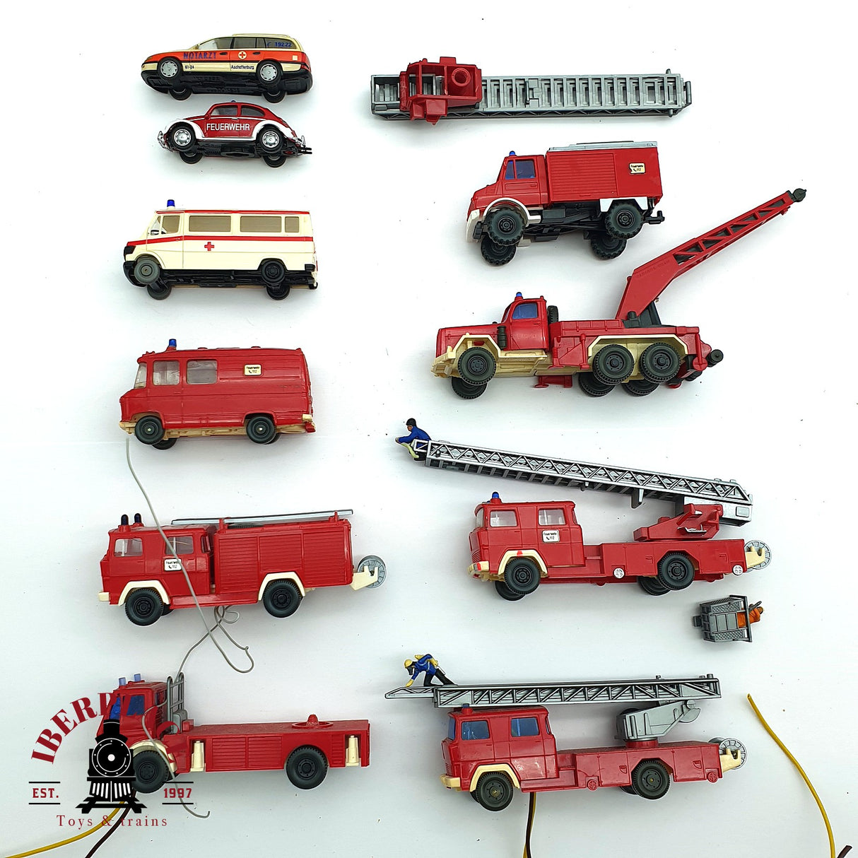 ♻️ 2da mano - Wiking Herpa coches camiones de bomberos Mercedes Magirus H0 escala 1:87 EH010