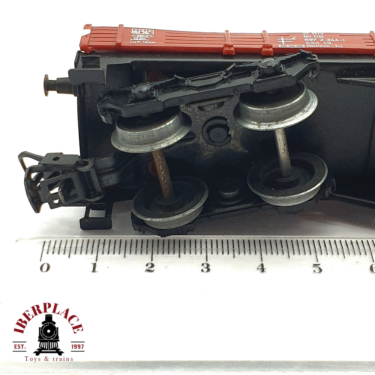 ♻️ 2da mano - Märklin vagón bordes bajos DB 697 2 344-1 H0 escala 1:87 EH010