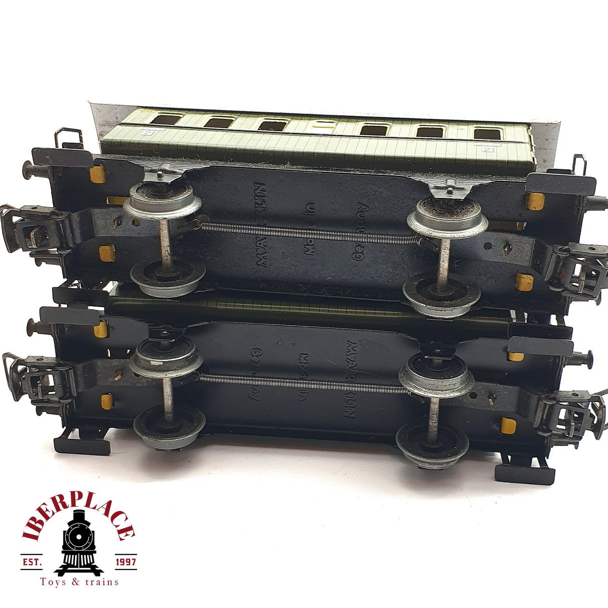 ♻️ 2da mano - Märklin 2x 4040 vagones pasajero clase 2 en metal H0 escala 1:87 EH010