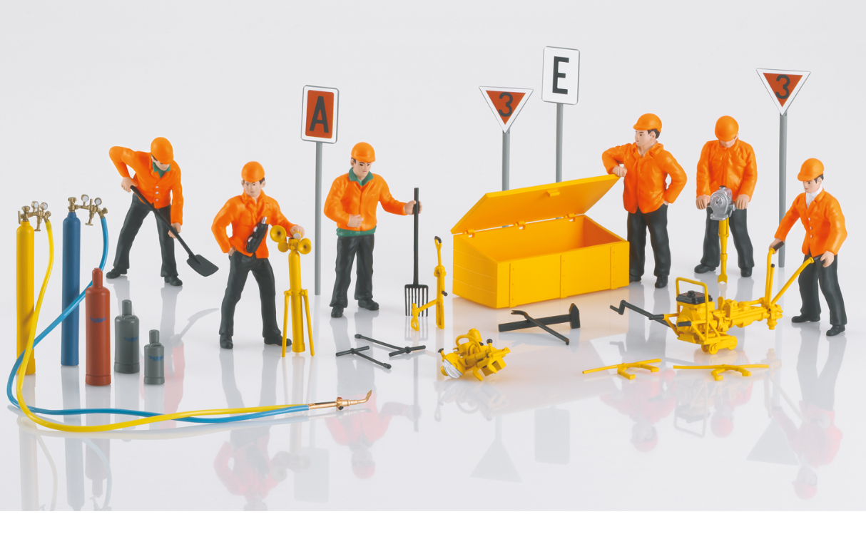 Märklin 55683 Figuras Guía de tendido de vías, 30 piezas escala 1:32