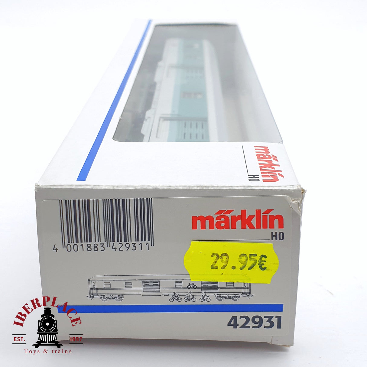 ♻️ 2 mano - Märklin 42931 vagón equipajes y bicicletas DB H0 escala 1:87 TEN03