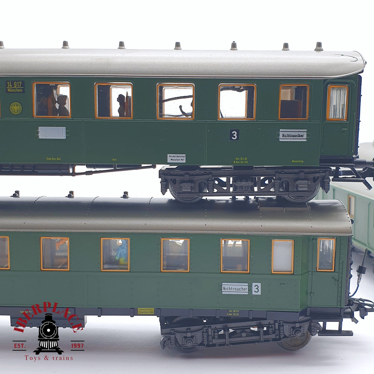 ♻️ 2 mano - Märklin 4x pasajeros y equipajes DRG H0 escala 1:87 TEN03