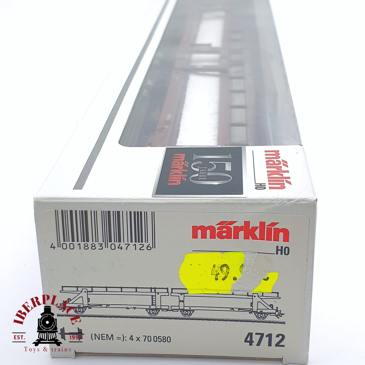 ♻️ 2 mano - Märklin 4712 vagón portacoches DB H0 escala 1:87 TEN03