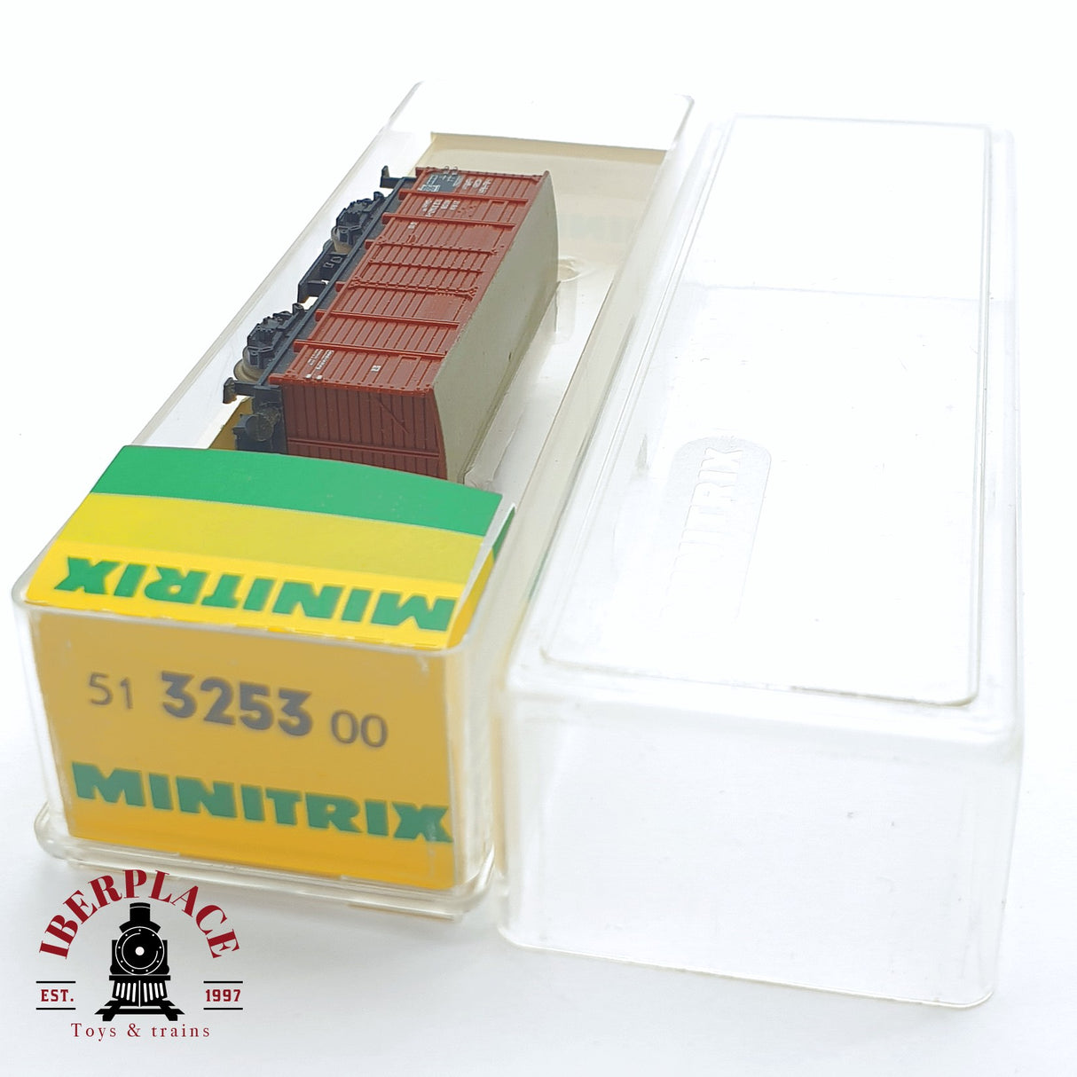 ♻️ 2 mano - Minitrix 51 3253 00 vagón cerrado DB N escala 1:160 TEN03