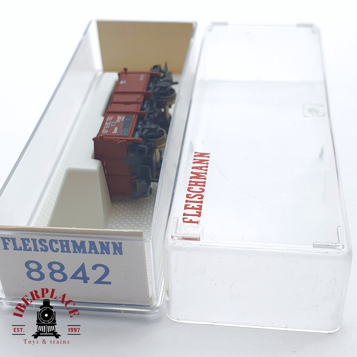 ♻️ 2 mano - Fleischmann 8842 vagón con garita K.P.E.V N escala 1:160 TEN03