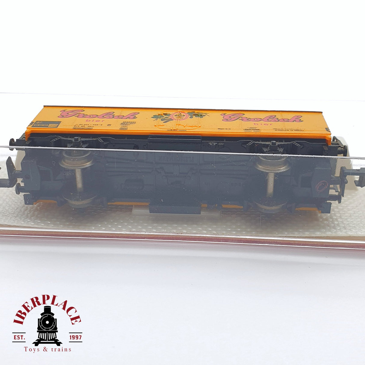 ♻️ 2 mano - Fleischmann 8325 vagón cerrado Grolsch bier NS N escala 1:160 TEN03