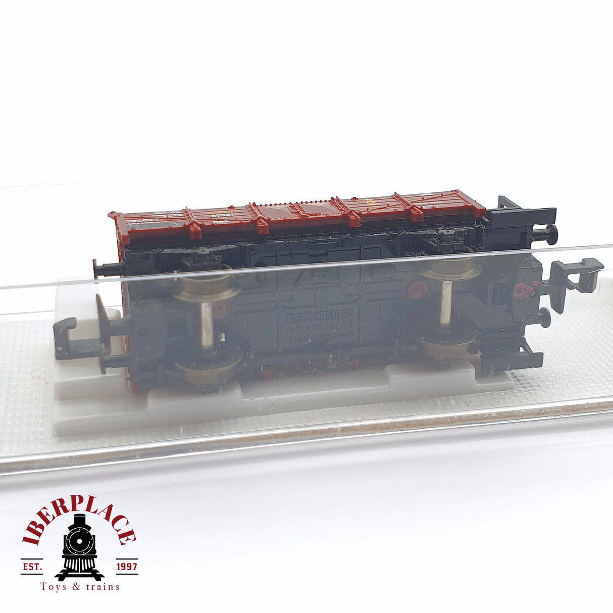 ♻️ 2 mano - Fleischmann 8863 vagón con garita Baden 50381 N escala 1:160 TEN03