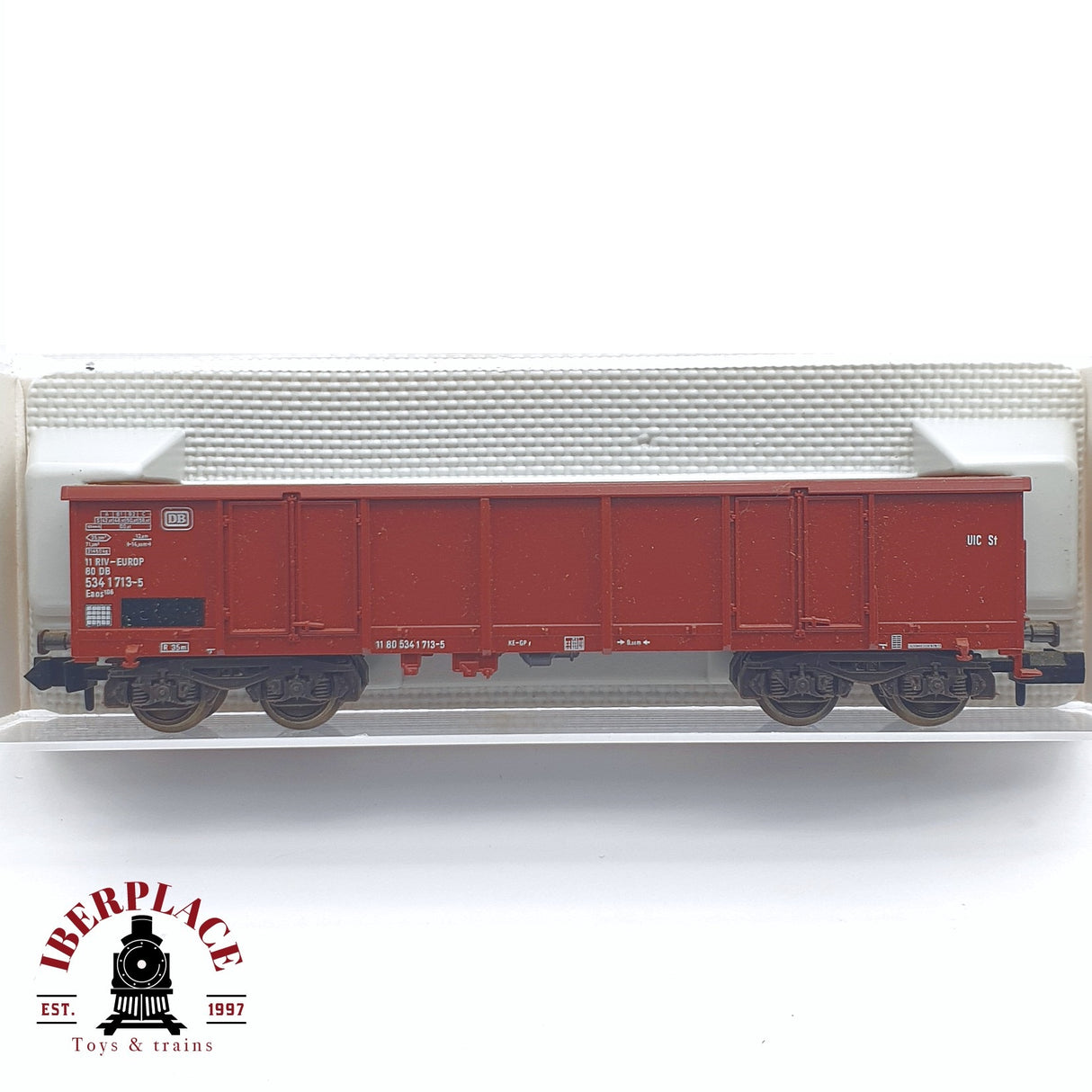 ♻️ 2 mano - Fleischmann 8283K vagón bordes altos EUROP DB N escala 1:160 TEN03